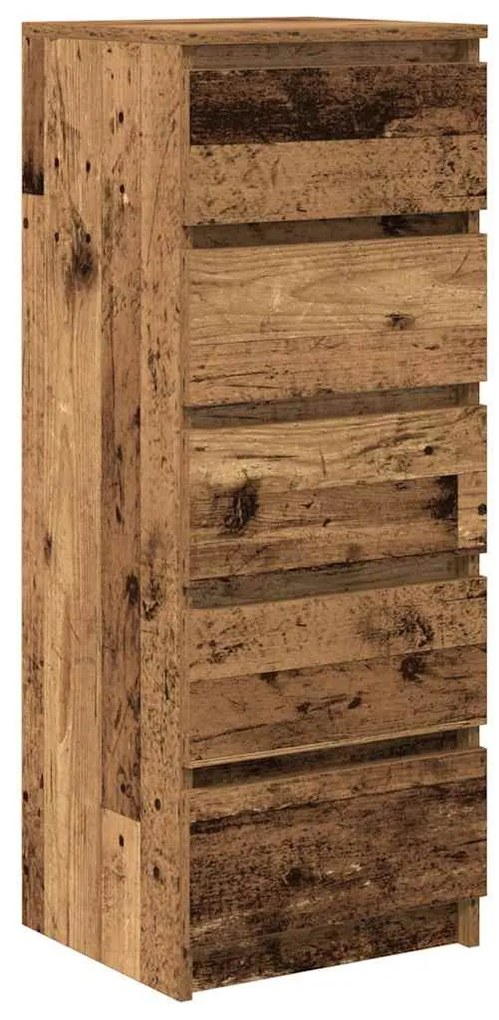 antik fa szerelt fa tálalószekrény fiókos 37,5x35x99 cm