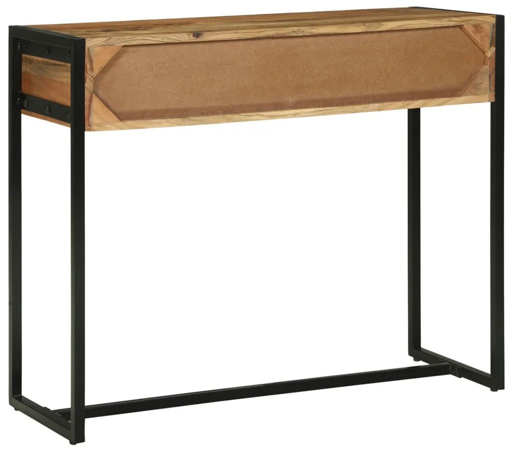 Konzol Asztal 90x35x75 cm Szilárd Fa Akác