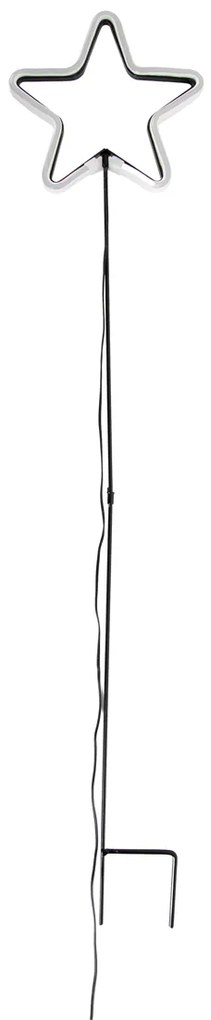 Karácsonyi neon süllyesztett spotlámpa sárga csillag LED-del, időzítővel IP44 - Fura