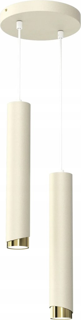 Mennyezeti Lámpa Függő Cső Fém GU10 Loft Spot Bézs Arany