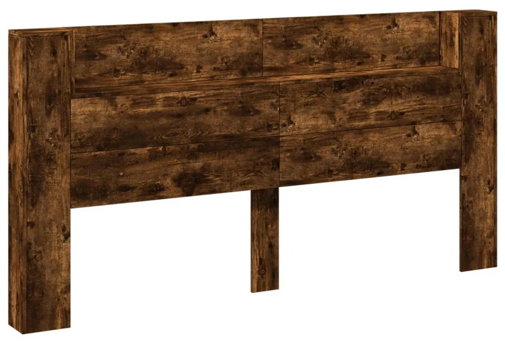 Fejtámla polcokkal Füstölt tölgy 200 x 16,5 x 103,5 cm Faanyag