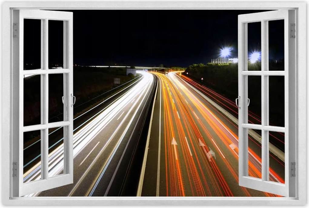 Poszterek 120x80 Autópálya Utca Éjszaka