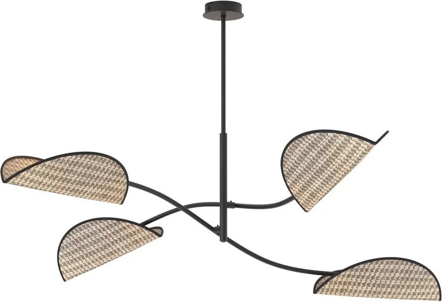 Emibig modern mennyezeti lámpa lotus barna fekete emi1463/4