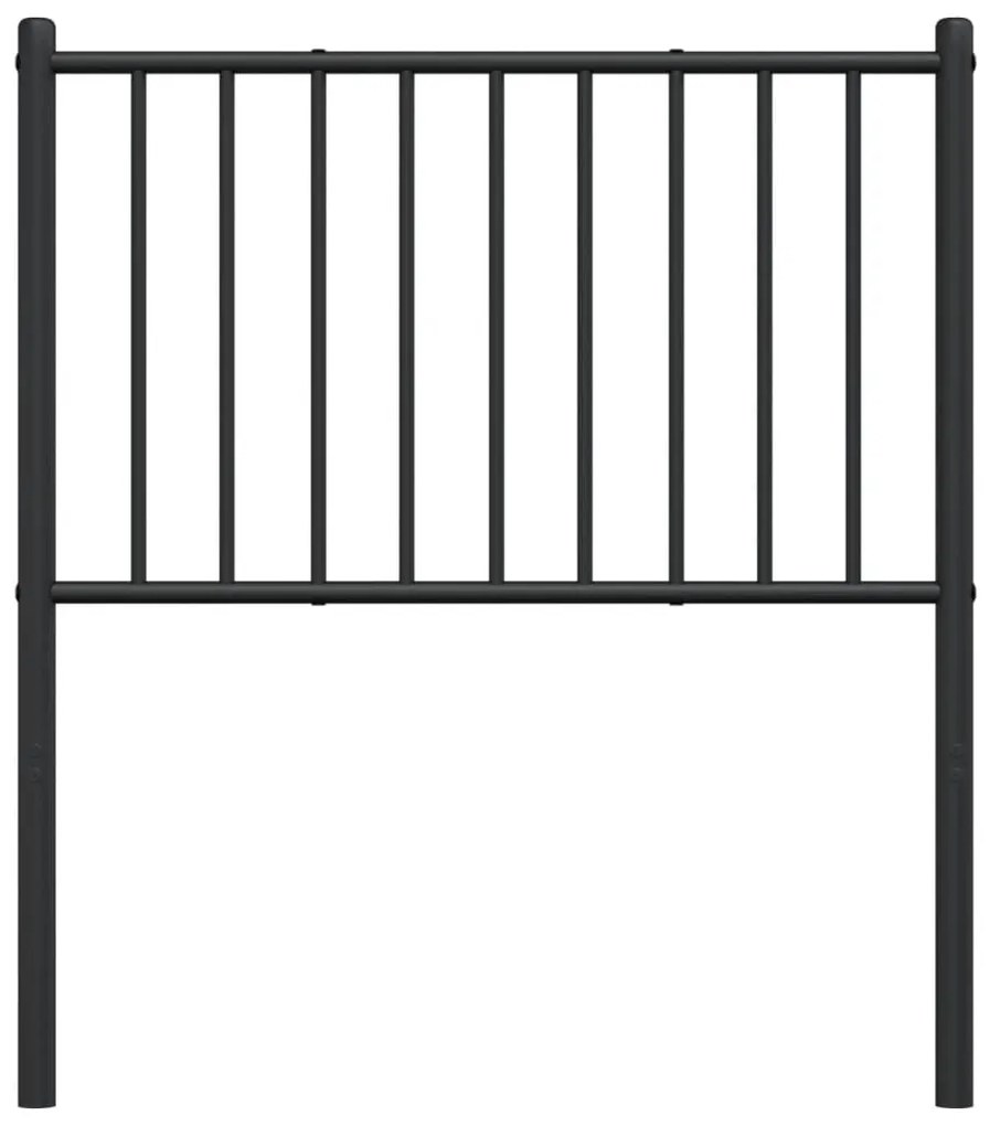 fekete fém fejtámla 75 cm