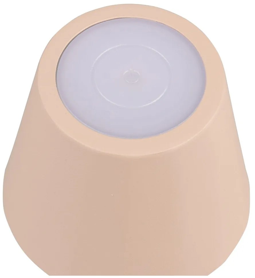 Krémszínű LED asztali lámpa fém búrával (magasság 21 cm) Diaz – Reality