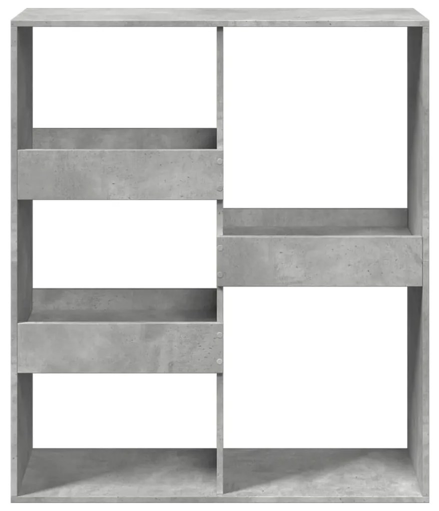betonszürke térelválasztó könyvszekrény 100 x 33 x 115 cm