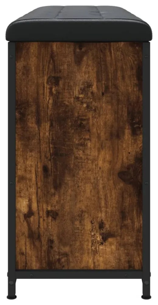 füstös tölgy színű cipőpad lehajtható fiókkal 102x32x56 cm
