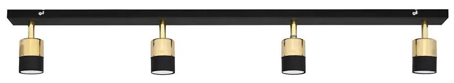 LED Spotlámpa TUBSSON 4xGU10/4,8W/230V fekete/arany