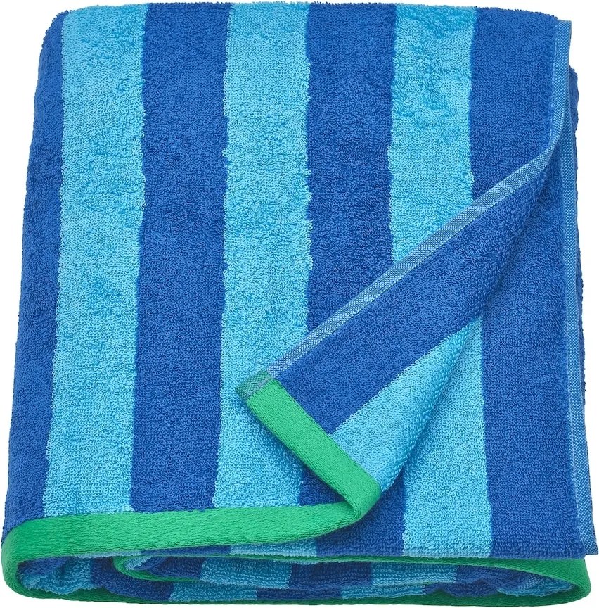 Ikea fürdőlepedő Slanhostmal világos/világoskék csíkos 100x150cm