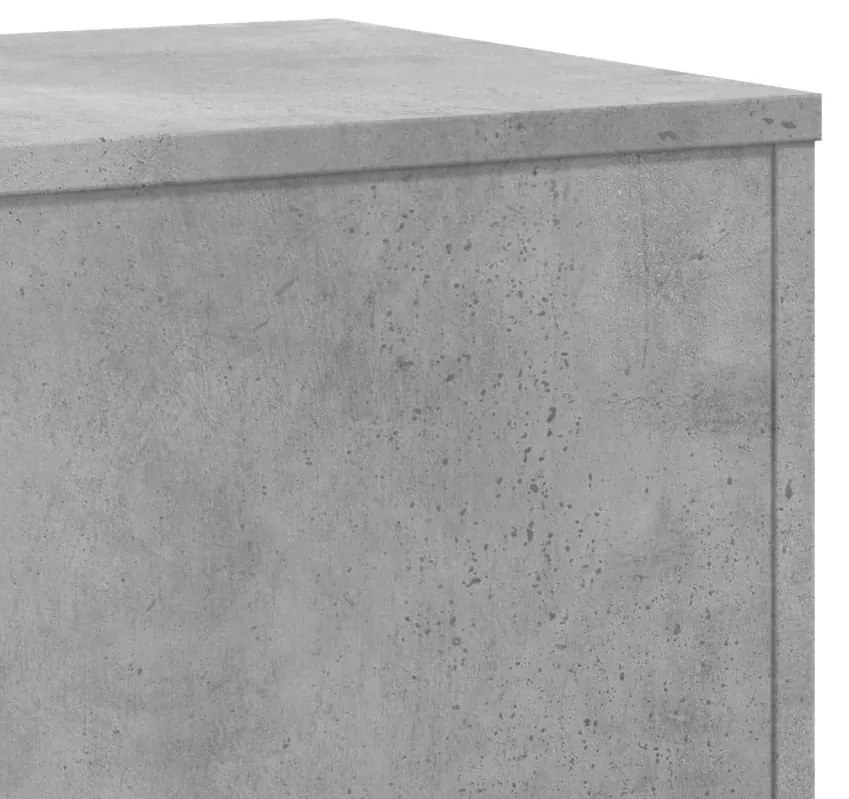 betonszürke szerelt fa növényállvány 33 x 33 x 100 cm