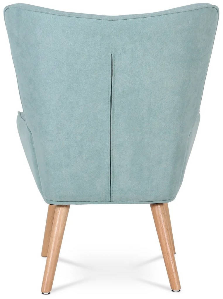 Fotel BLUE2, türkiz, lábtartóval