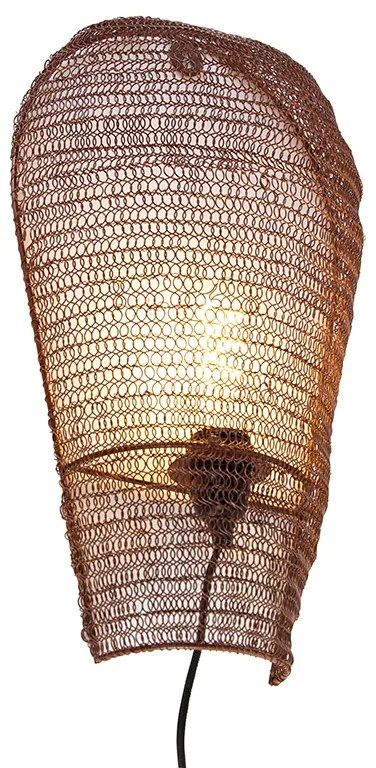 Keleti fali lámpa bronz 45 cm - Nidum