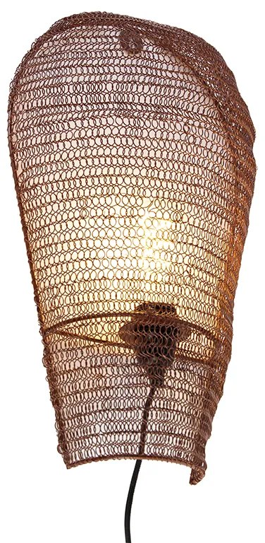 Keleti falilámpa bronz 45 cm - Nidum