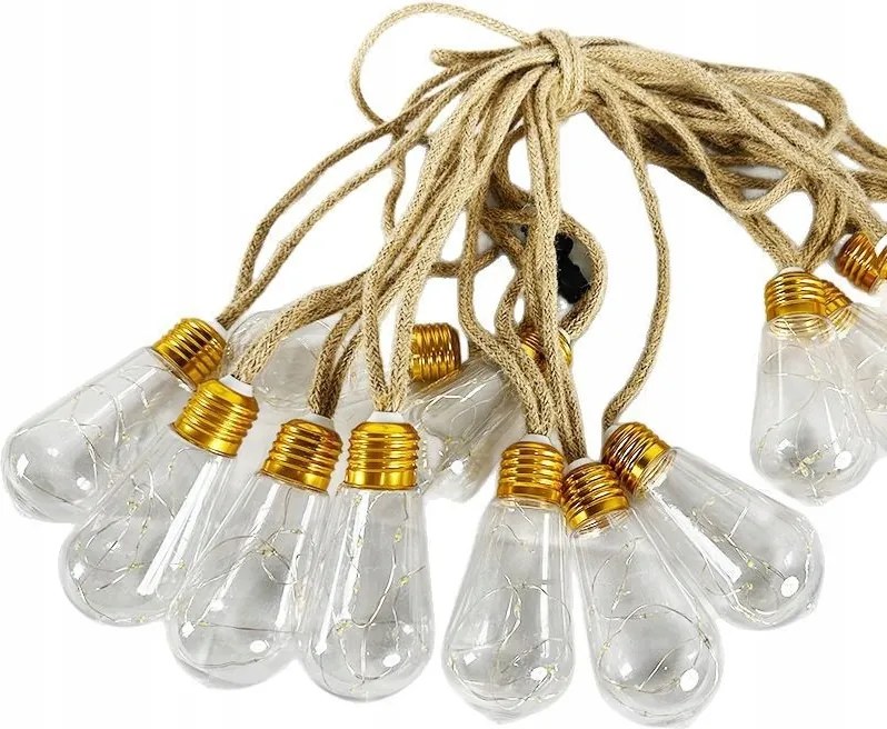 Drótos lámpák 200 LED-es vízesés akkumulátorral Power Bank távirányító szett 7m