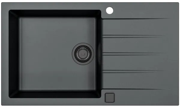 ALVEUS SETA23232 - Konyhai mosogató CADIT+mosogató csaptelep MINTAS 34cm gránit/fekete