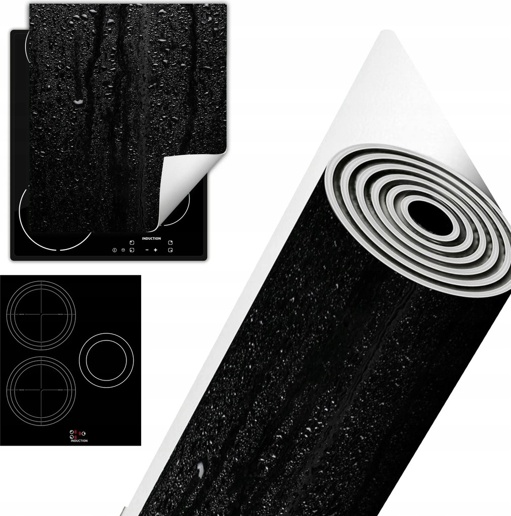 Tűzhelyvédő Szőnyeg Asztali Dekoráció 45x52 fekete cseppek