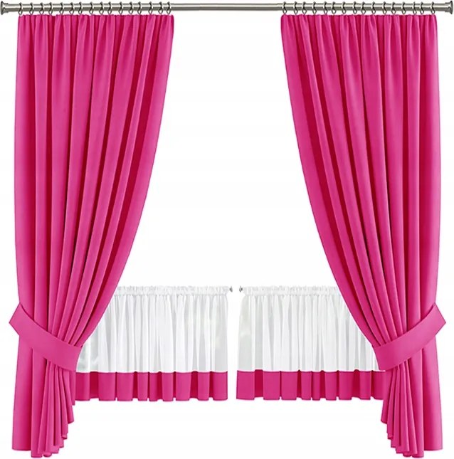 Bella kész függöny és drapéria szett málna