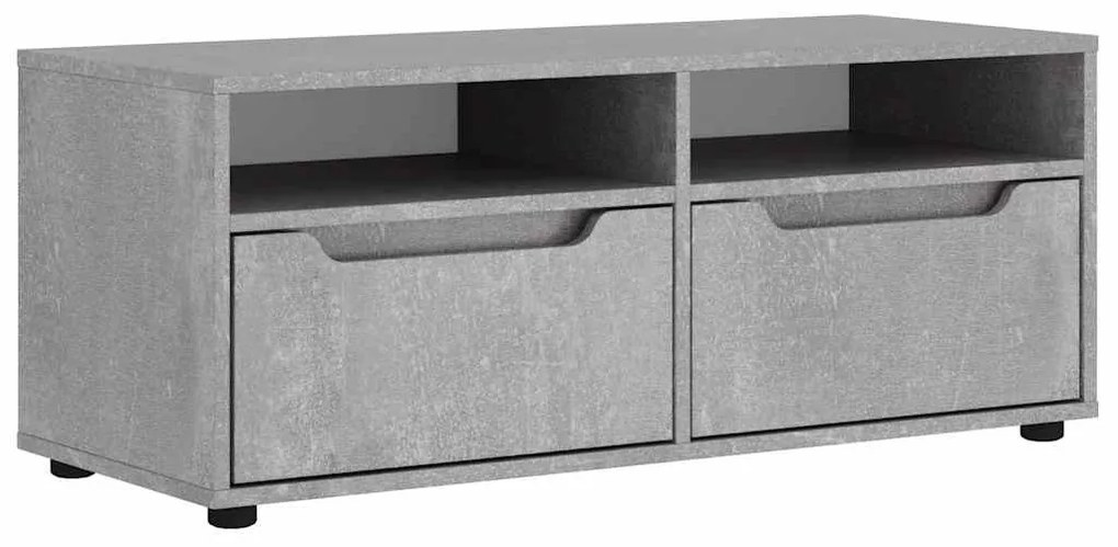 VISNES betonszürke szerelt fa TV-szekrény 100x40x38 cm