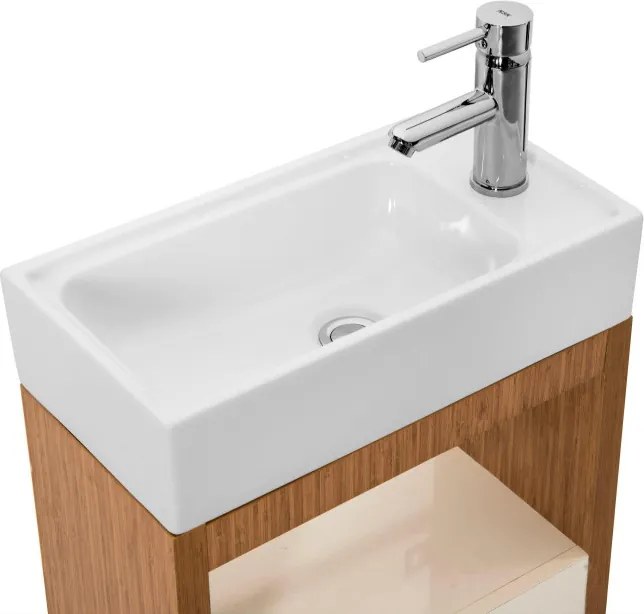 Sanovit MINI - PULTRA ültethető - Top Counter - porcelán mosdó - - 50,5 x 26,5 cm