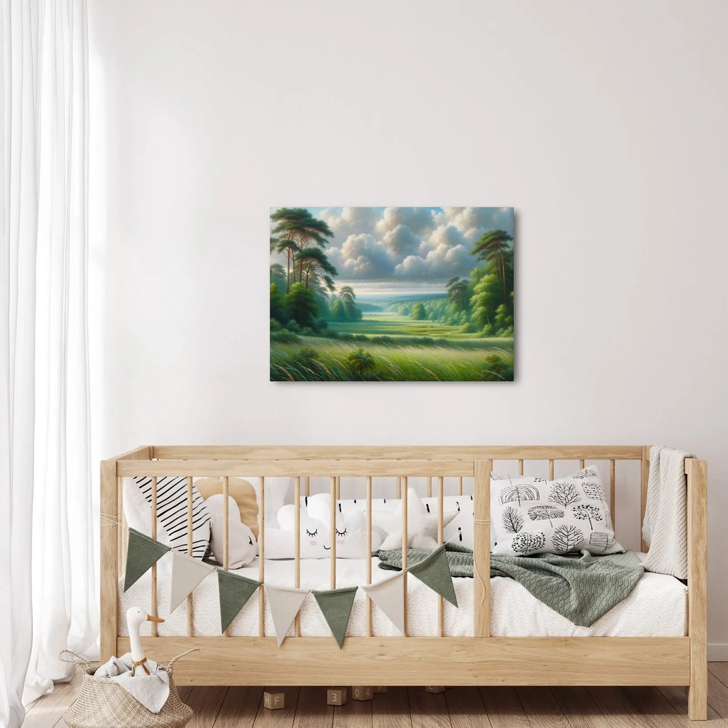Kép - Zöld táj (70x50 cm)