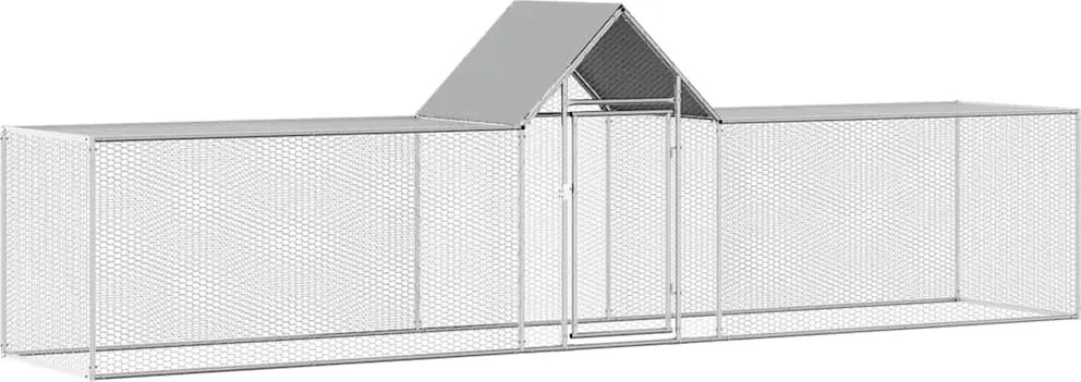 vidaXL horganyzott acél tyúkól 5 x 1 x 1,5 m