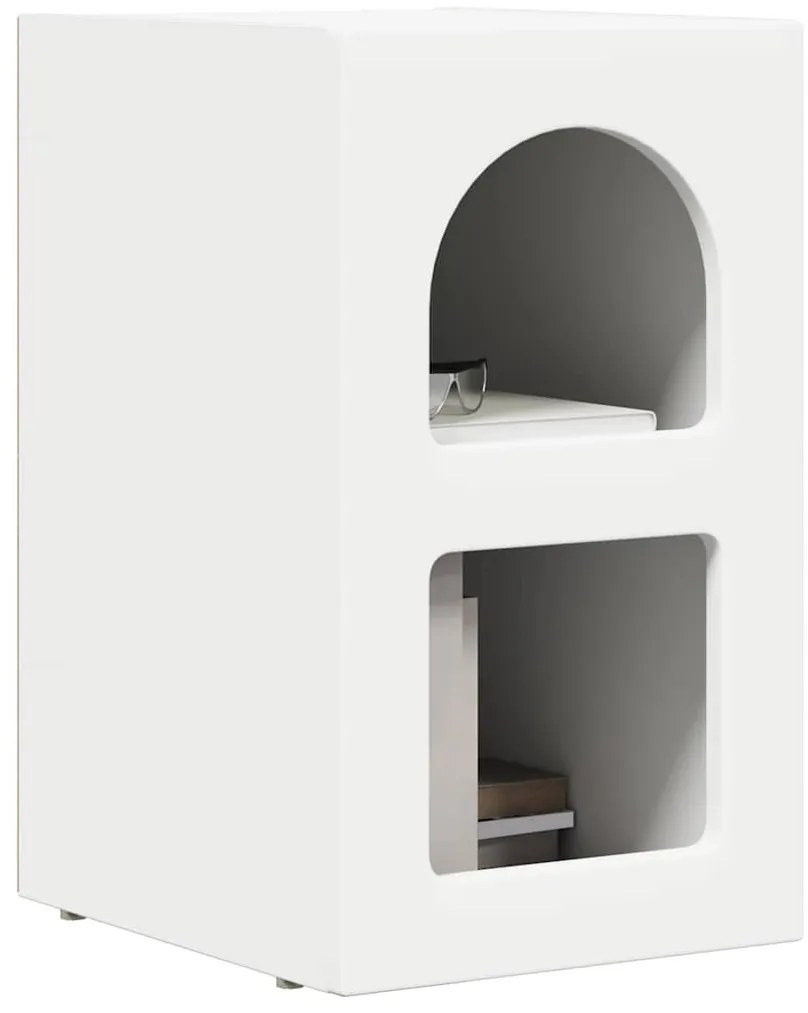 vidaXL Éjjeli asztal 2 pcs Fehér 29.5 x 35 x 50 cm Faanyag