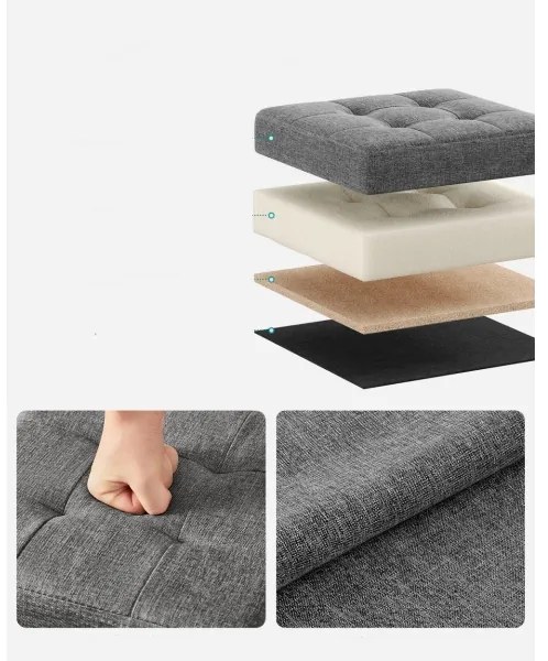 SULTAN puff 30x30 cm szürke