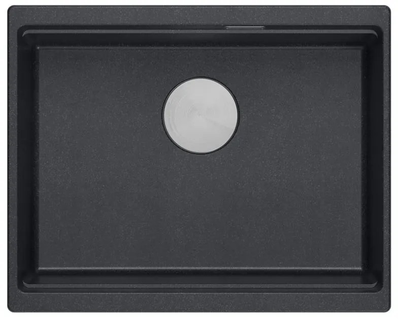 gránit mosogató Logan 100 Black Metallic