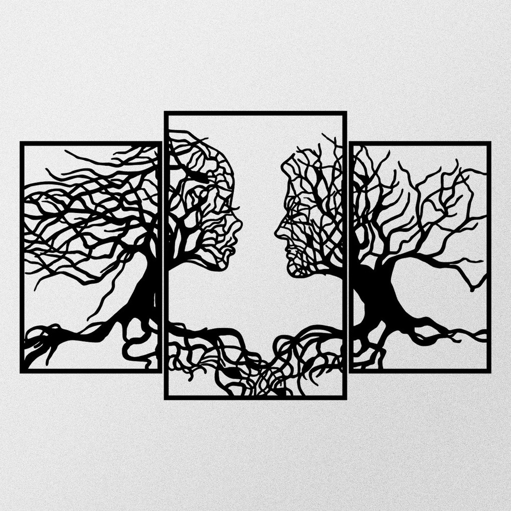 Fém fali dekoráció, Love Tree