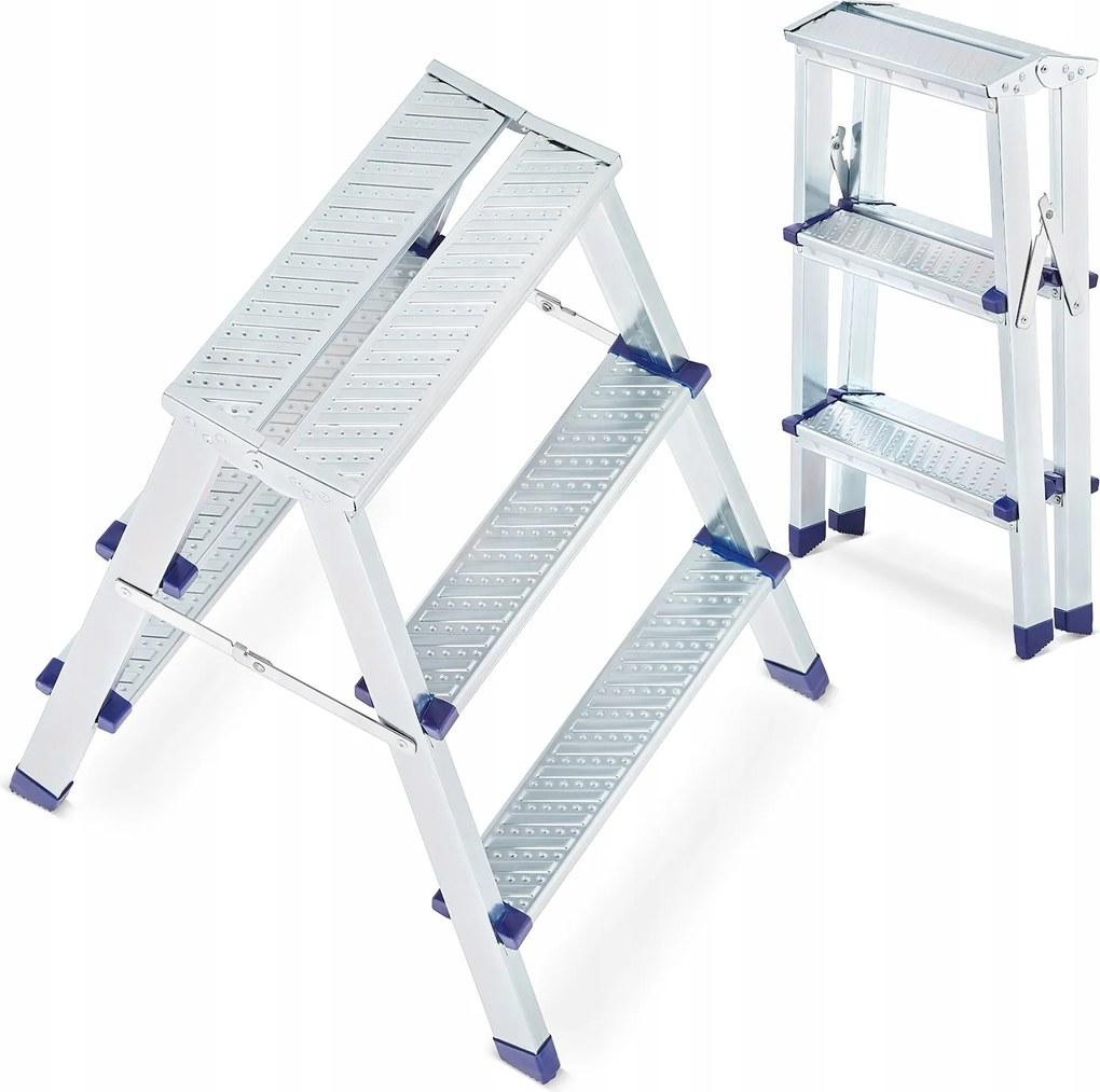 Háztartási létra kétoldalas összecsukható fém acél lépcső 2x3