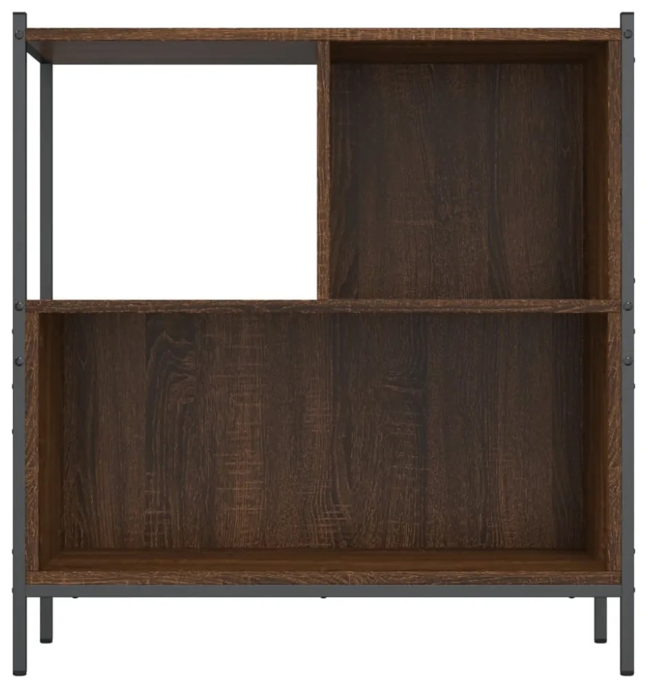 barna tölgy színű szerelt fa könyvszekrény 72 x 28 x 77,5 cm