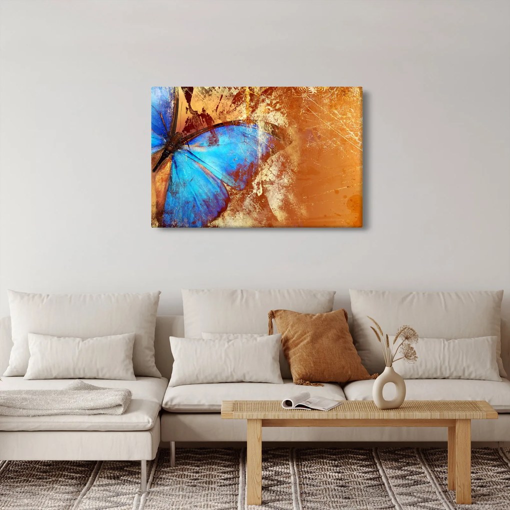 Kép - Kék pillangó (90x60 cm)