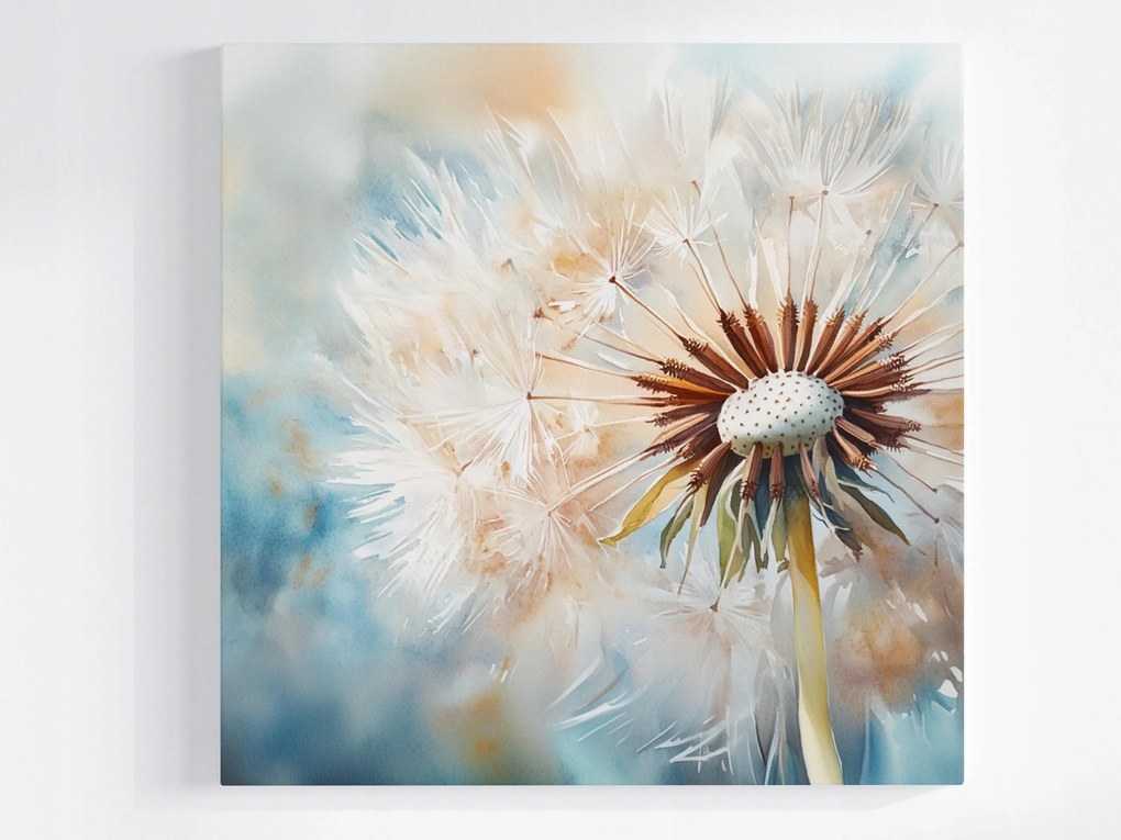 Vászonkép Canvas Pitypang Virág Makró Természet Zöld 80x80