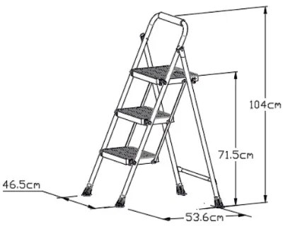 Lamart LT8097 Eurostep lépcső, 3 fok, 3 lépcsőfok