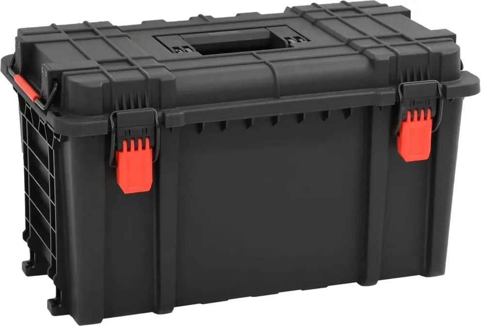 vidaXL fekete polipropilén védőkoffer 57 x 35 x 32,5 cm