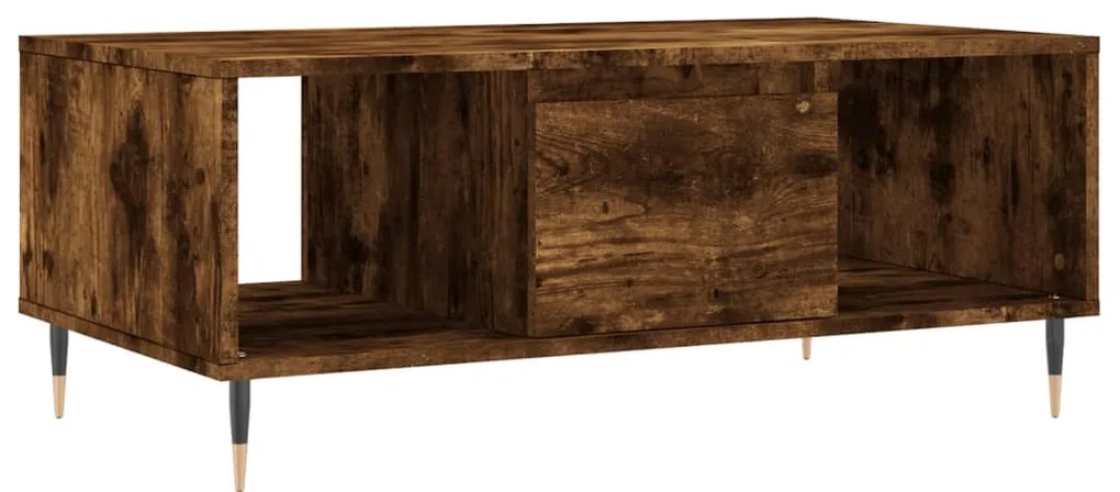 Füstös tölgy színű fatermék dohányzóasztal 90x50x36,5 cm