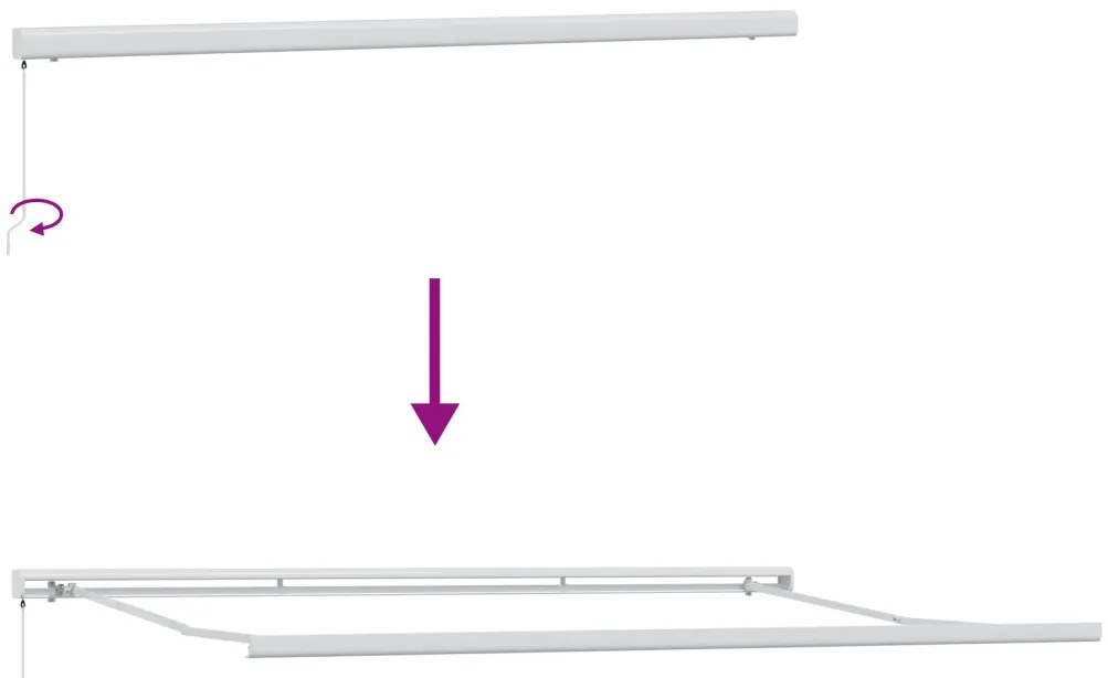 Manuális Behúzható Napernyő Sárga és Narancs 500x300 cm