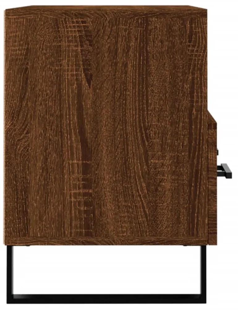 barna tölgyszínű szerelt fa TV-szekrény 80 x 36 x 50 cm