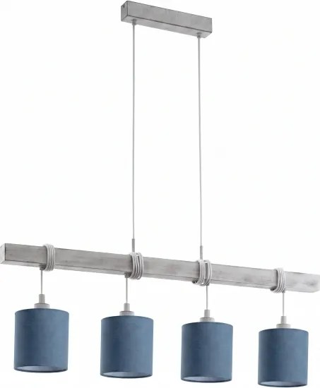 BRILAGI - NUBILA LED csillár kábellel 4xE27/60W/230V szürke/sötétkék