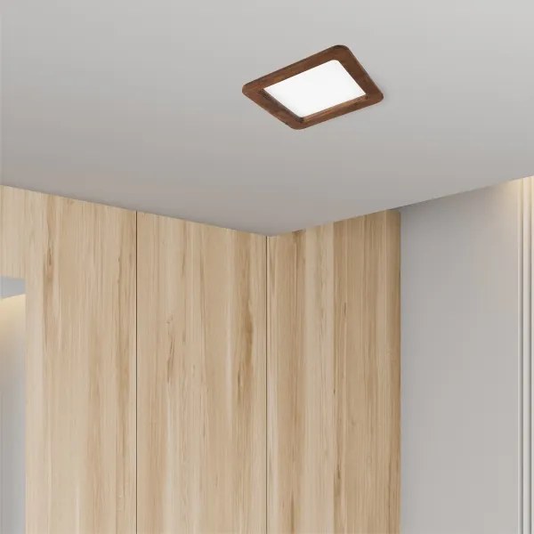 LED mennyezeti lámpa WOODY SPOT LED/17W/230V 3000K cseresznye 18,5x18,5 cm