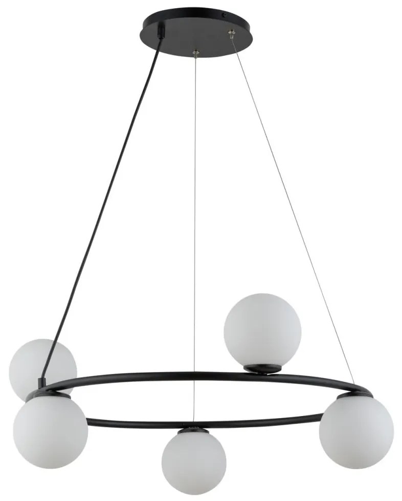 Csillár zsinóron GAMA 5xG9/12W/230V fekete