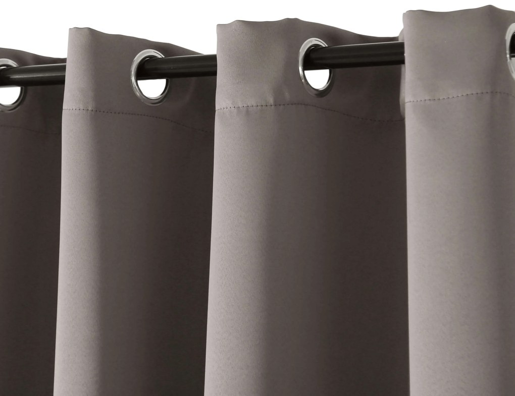 Szürke-barna OXFORD függöny 140x250 cm Felfüggesztés: Hullámos sínszalag