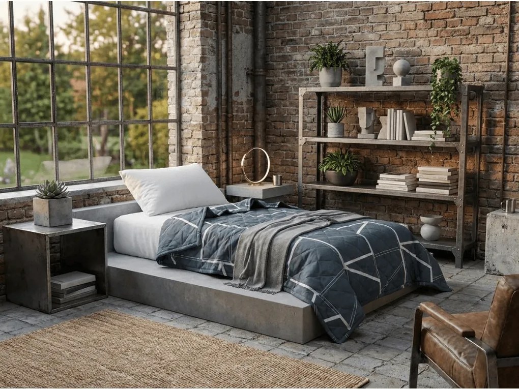 Nyári takaró GRIDON 140x200 cm, fekete