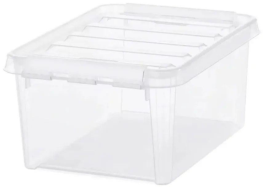 SmartStore Tárolódoboz fehér kapcsokkal Classic, 8l, 8 l