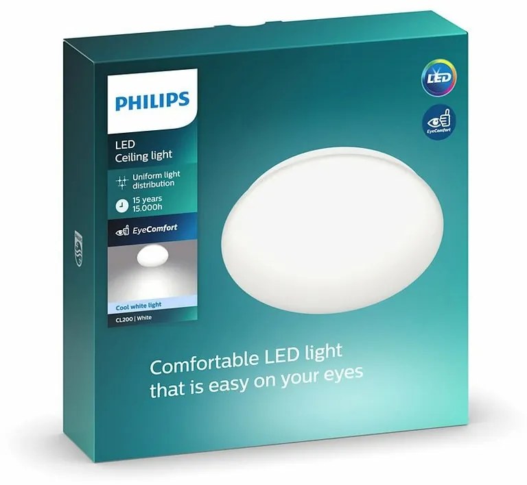 Philips 8718699681159 Moire LED mennyezeti lámpatest 17 W 1900lm 4000K 32 cm, fehér