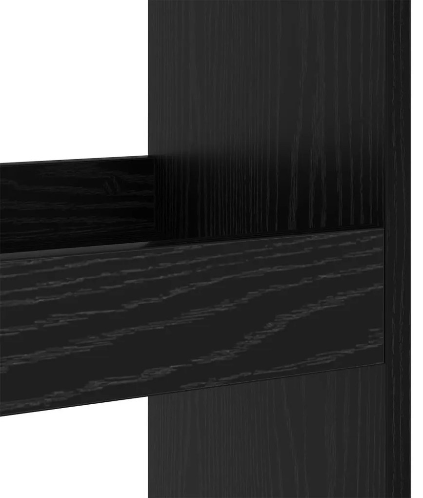 Bárasztal tárolóval Fekete tölgy 60x60x102 cm MDF