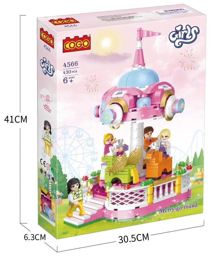 COGO® 4566 | lego-kompatibilis építőjáték | 430 db építőkocka | Körhinta – forgatható