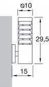 NOVOLUX 117C-G05X1A-30 GALERNA Modern Kültéri Fali Lámpa Fehér, Átlátszó, Ezüst E27 IP44