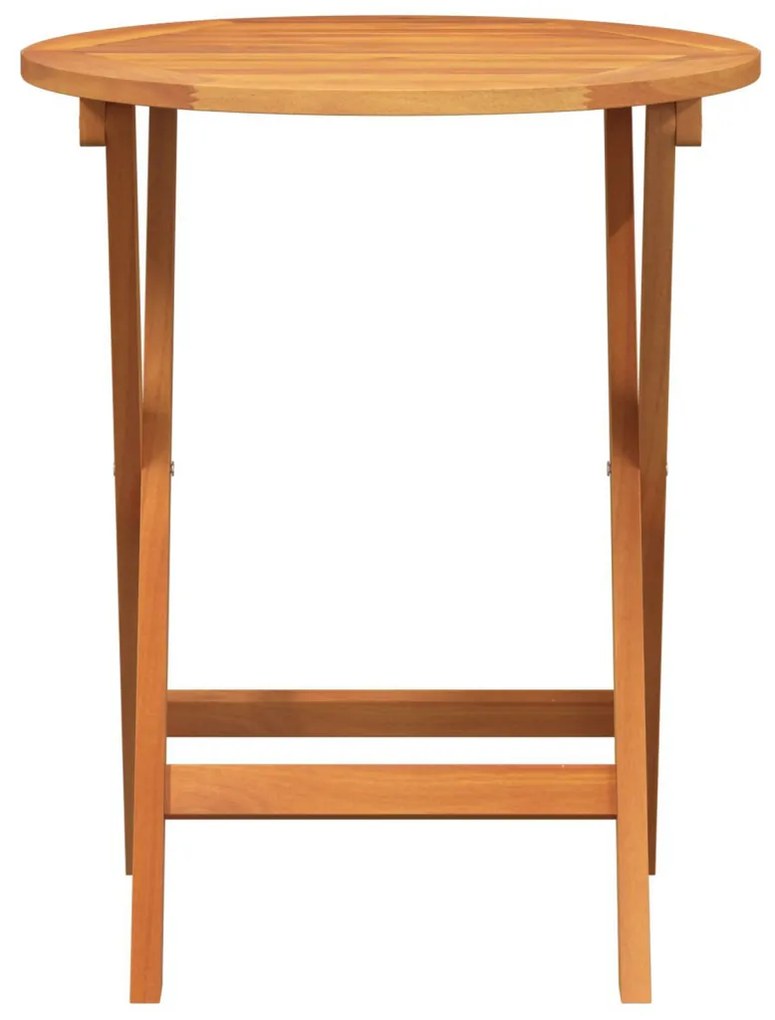 Összecsukható Kerti Asztal Kerek Ø60x72 cm Tömör Akácfa