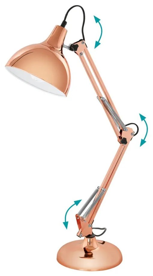 Eglo Borgillio 94704 íróasztali lámpa, 1x60W E27